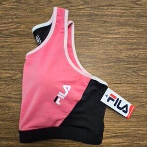 FILA Curve Collection Women's Sports Bravo Bra  - Pink/Black - Size 3X